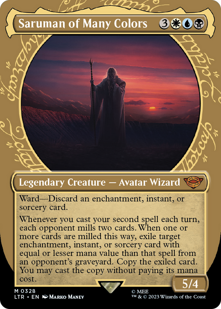 Saruman of Many Colors (LTR-328) (Showcase) (Borderless)