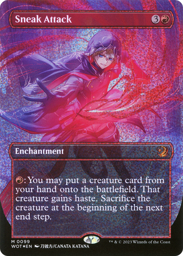 Sneak Attack (WOT-099) (Borderless) (Confetti Foil)