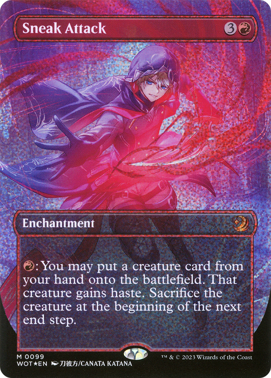 Sneak Attack (WOT-099) (Borderless) (Confetti Foil)