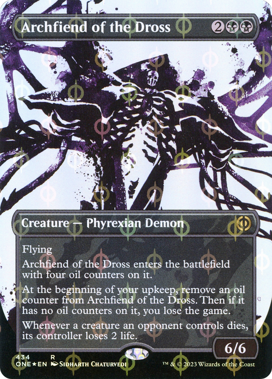 Archfiend of the Dross (ONE-434) (Showcase) (Borderless) (Compleat Foil)