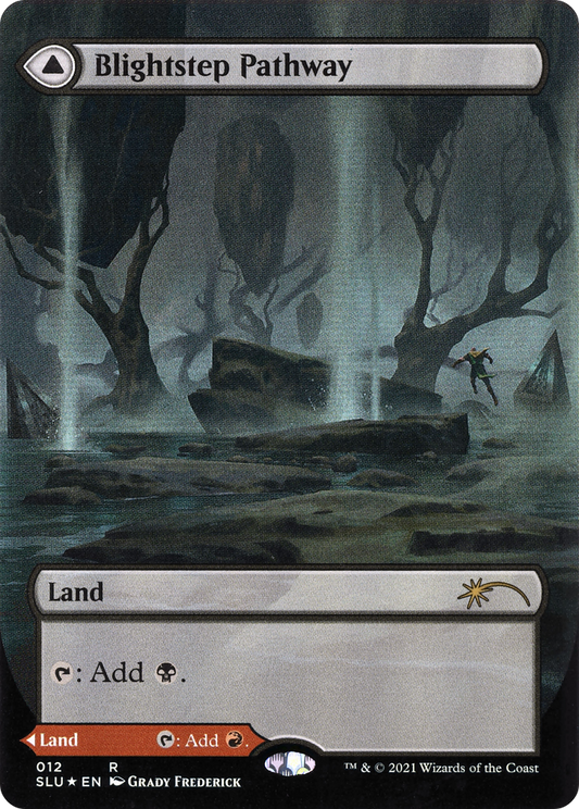 Blightstep Pathway // Searstep Pathway (SLU-012) (Showcase) (Borderless) (Foil)