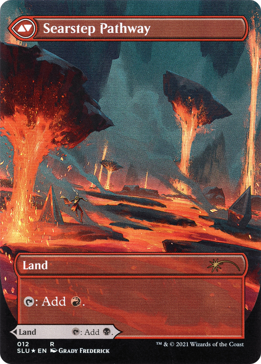 Blightstep Pathway // Searstep Pathway (SLU-012) (Showcase) (Borderless) (Foil)