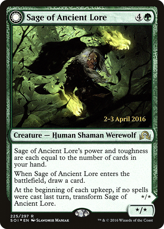 Sage of Ancient Lore // Werewolf of Ancient Hunger (PRE-225S) (Foil)