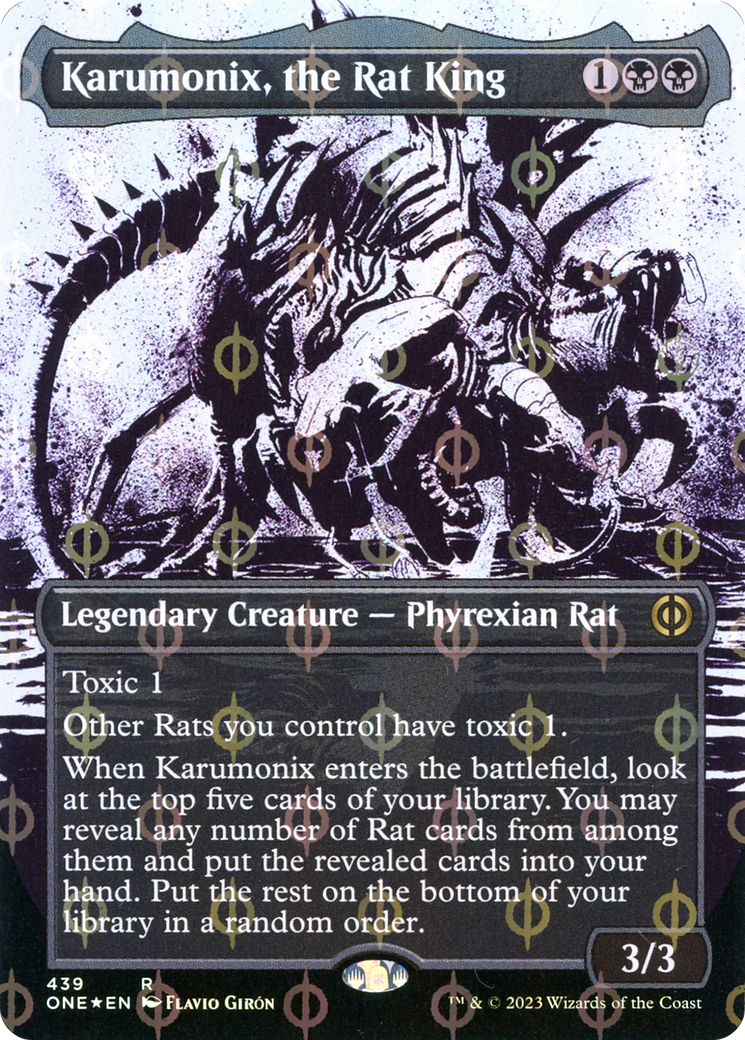 Karumonix, the Rat King (ONE-439) (Showcase) (Borderless) (Compleat Foil)
