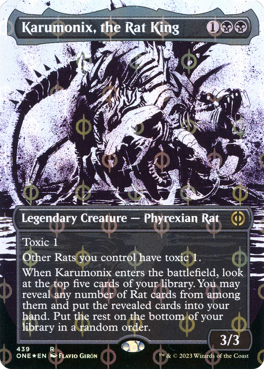 Karumonix, the Rat King (ONE-439) (Showcase) (Borderless) (Compleat Foil)