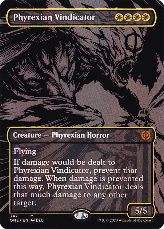 Phyrexian Vindicator (ONE-347) (Borderless) (Raised Foil)