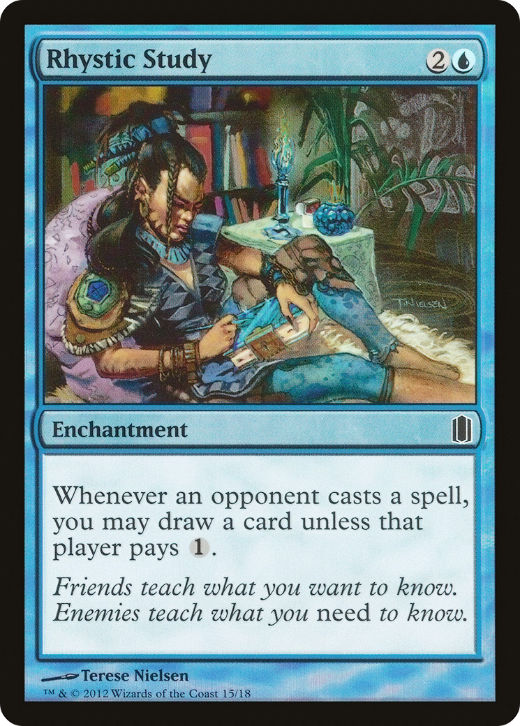 Rhystic Study (CM1-015) (Foil)
