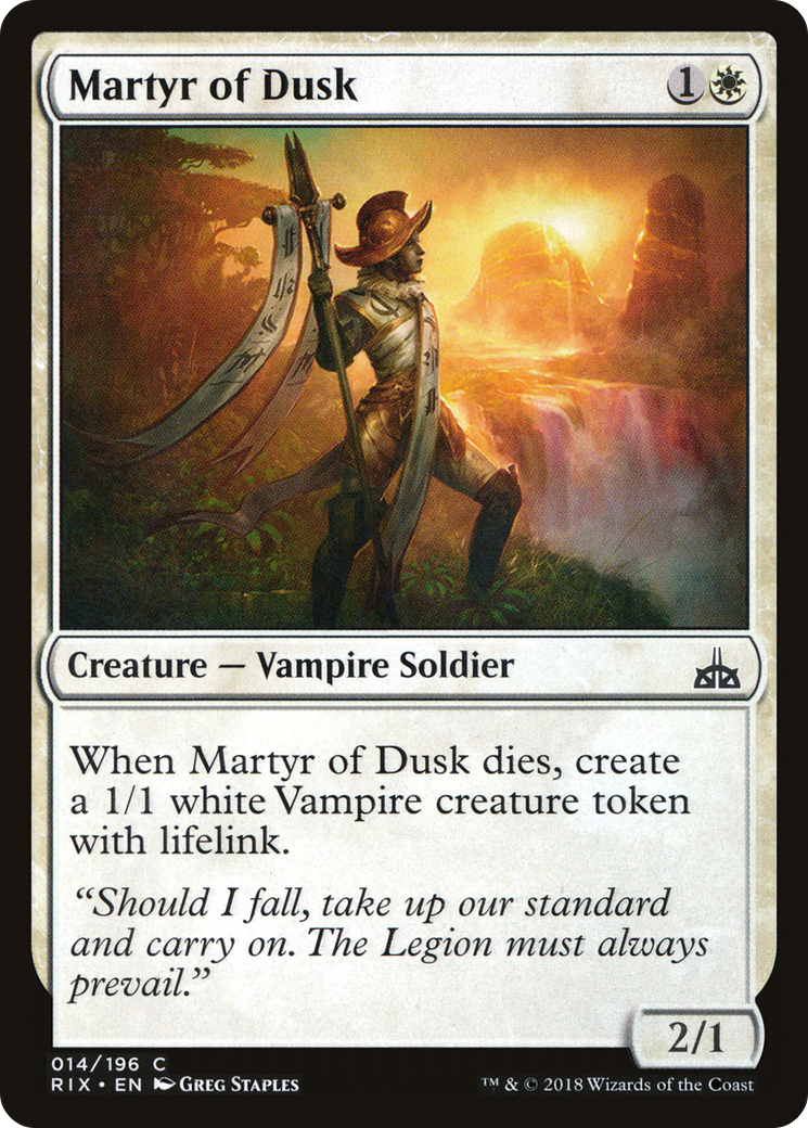 Martyr of Dusk (RIX-014) (Foil)
