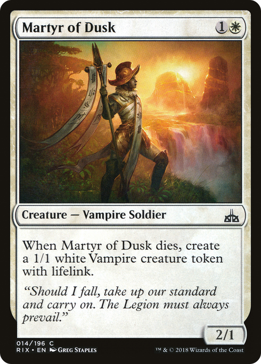 Martyr of Dusk (RIX-014) (Foil)