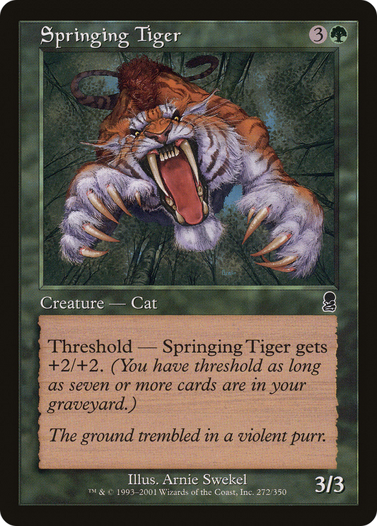 Springing Tiger (ODY-272) (Foil)