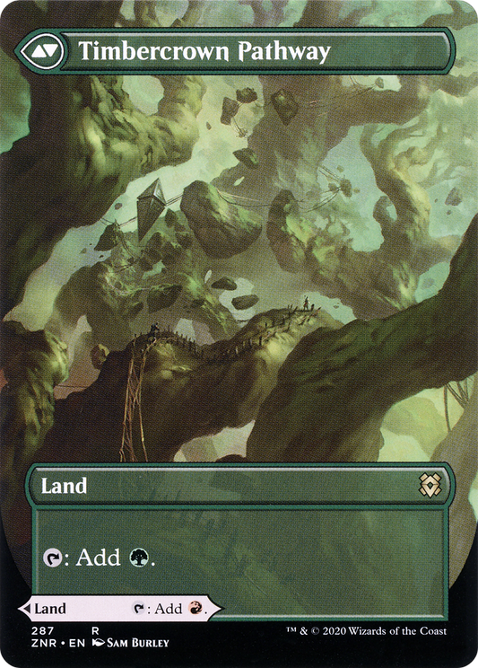 Cragcrown Pathway // Timbercrown Pathway (ZNR-287) (Showcase) (Borderless) (Foil)