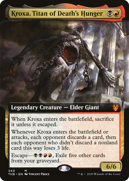 Kroxa, Titan of Death's Hunger (THB-340) (Extended Art) (Foil)