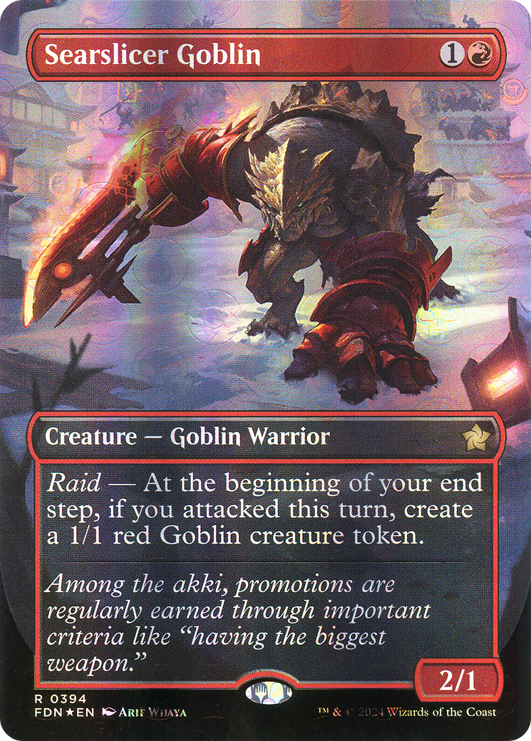 Searslicer Goblin (FDN-394) (Borderless) (Mana Foil)