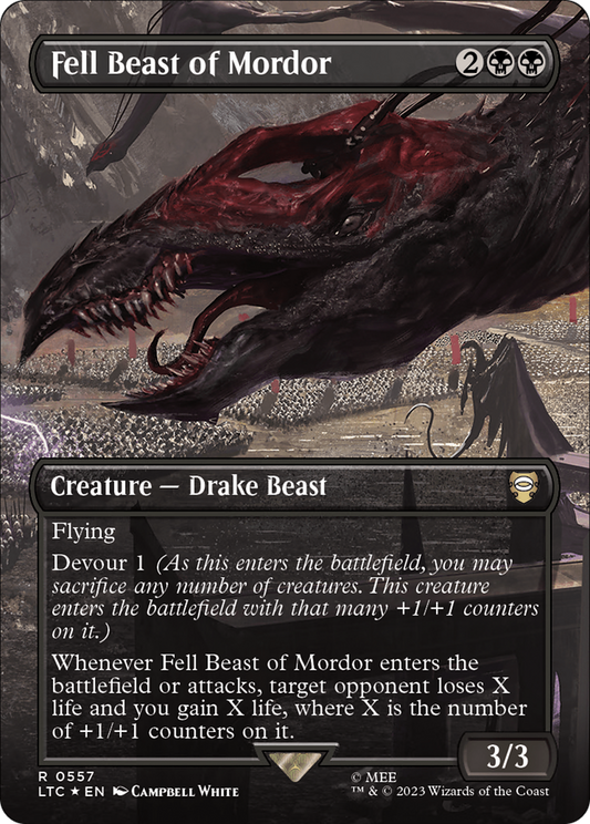 Fell Beast of Mordor (LTC-557) (Borderless) (Surge Foil)