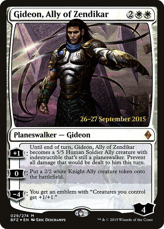 Gideon, Ally of Zendikar (PRE-29S) (Foil)