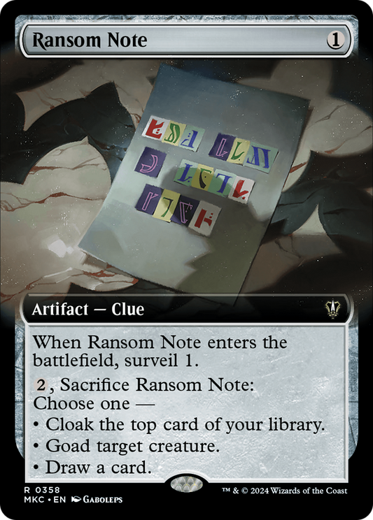 Ransom Note (MKC-358) (Extended Art)