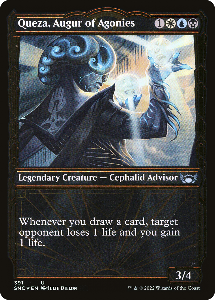 Queza, Augur of Agonies (SNC-391) (Showcase) (Gilded Foil)