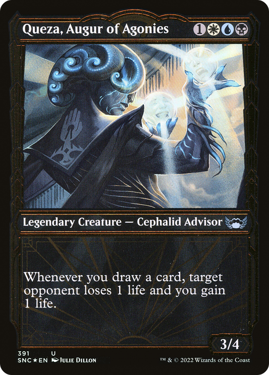 Queza, Augur of Agonies (SNC-391) (Showcase) (Gilded Foil)