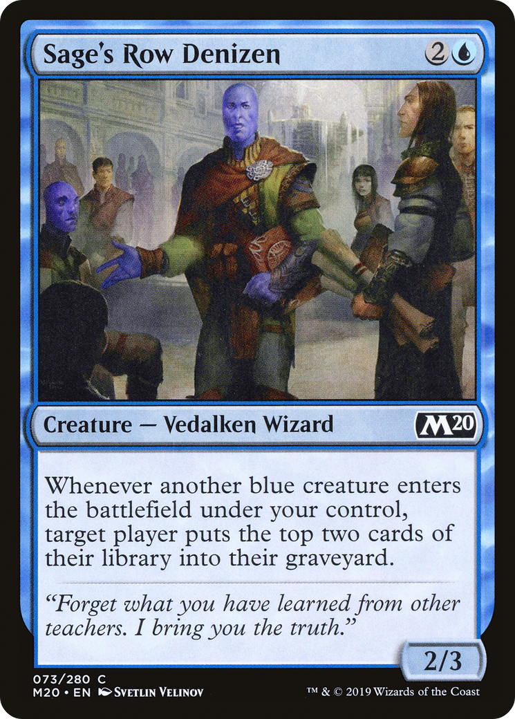 Sage's Row Denizen (M20-073) (Foil)