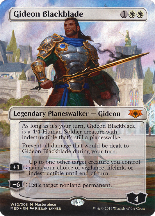 Gideon Blackblade (MED3-WS2) (Borderless) (Foil)