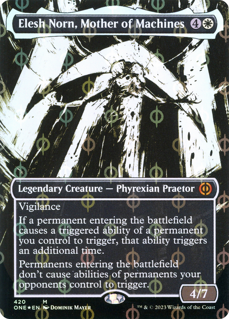 Elesh Norn, Mother of Machines (ONE-420) (Showcase) (Borderless) (Compleat Foil)