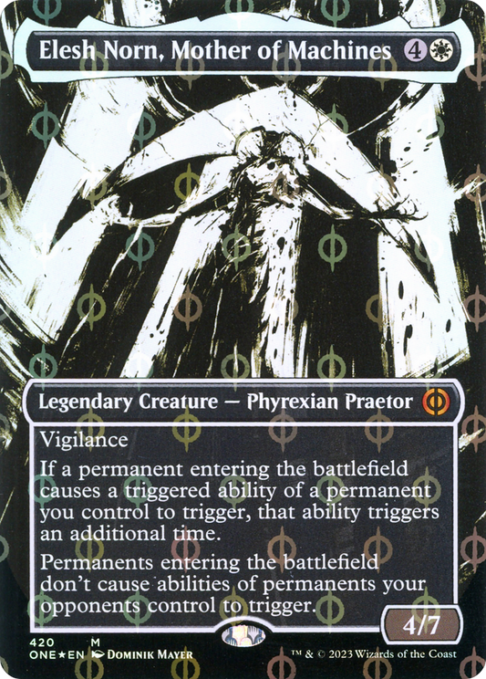 Elesh Norn, Mother of Machines (ONE-420) (Showcase) (Borderless) (Compleat Foil)