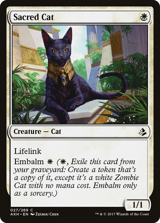 Sacred Cat (AKH-027) (Foil)
