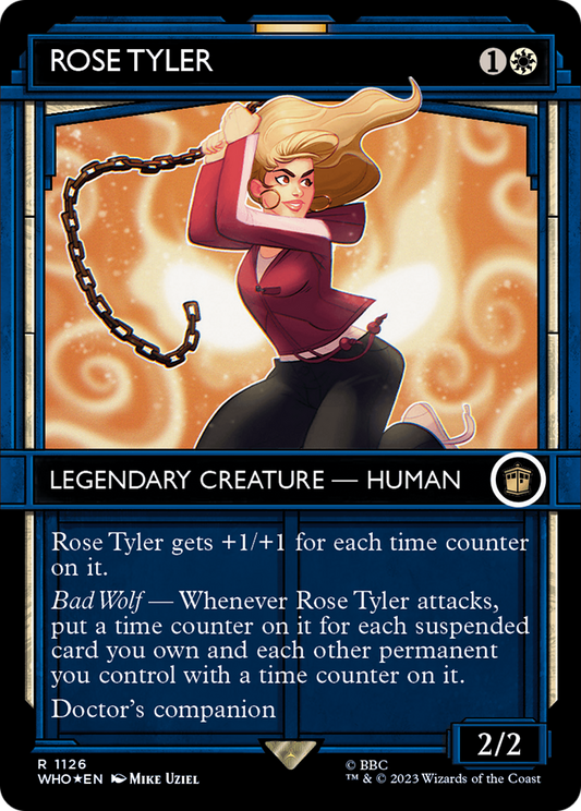 Rose Tyler (WHO-1126) (Showcase) (Borderless) (Surge Foil)