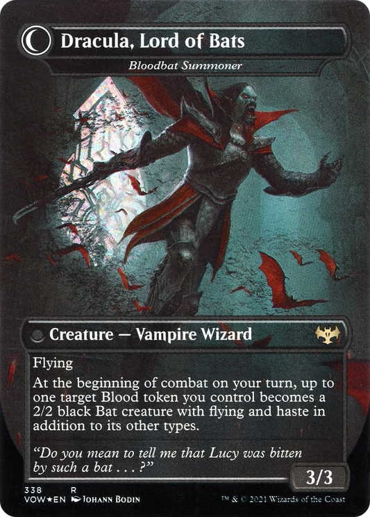 Voldaren Bloodcaster // Bloodbat Summoner (VOW-338) (Borderless)