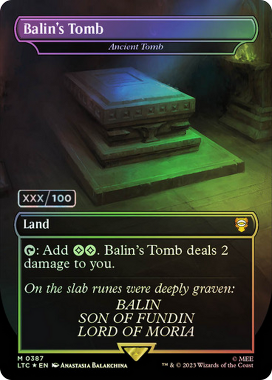 Balin's Tomb / Ancient Tomb (LTC-387) (Borderless) (Foil) (Serialized)