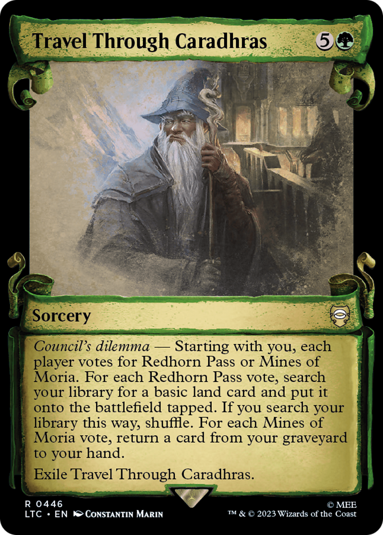 Travel Through Caradhras (LTC-446) (Showcase) (Scroll) (Foil)