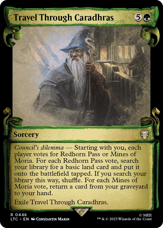 Travel Through Caradhras (LTC-446) (Showcase) (Scroll) (Foil)