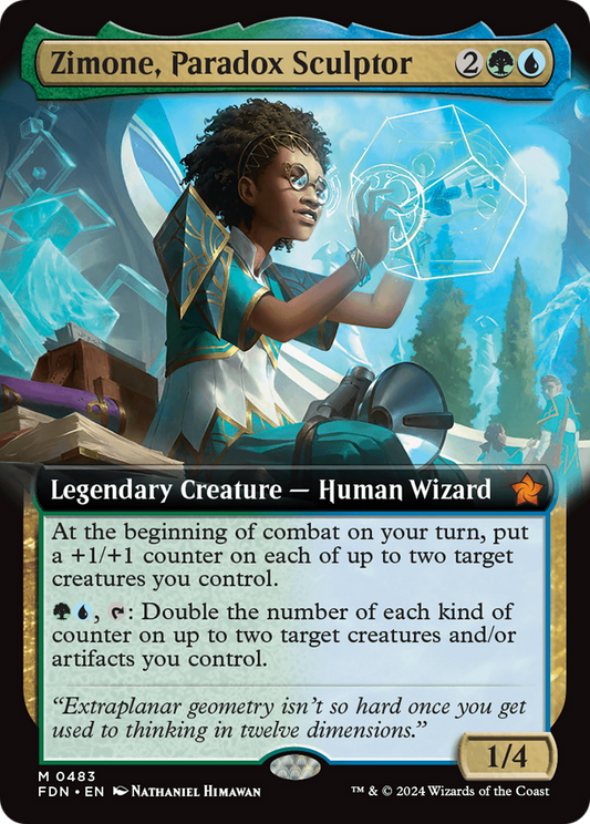 Zimone, Paradox Sculptor (FDN-483) (Extended Art) (Foil)