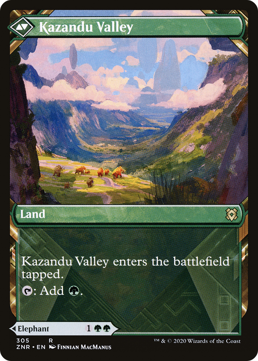 Kazandu Mammoth // Kazandu Valley (ZNR-305) (Showcase) (Foil)