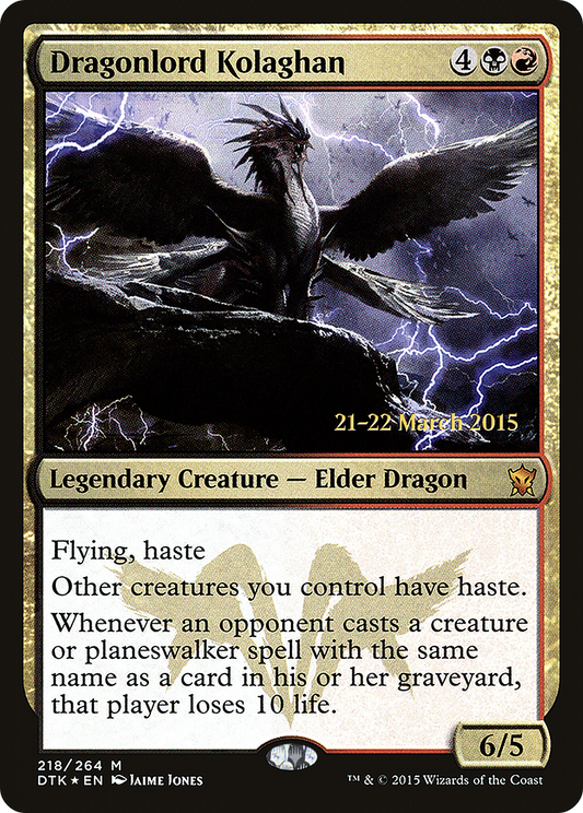 Dragonlord Kolaghan (PRE-218S) (Foil)