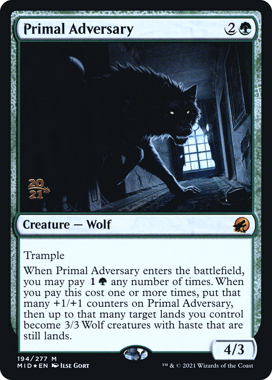 Primal Adversary (PRE-194S) (Foil)