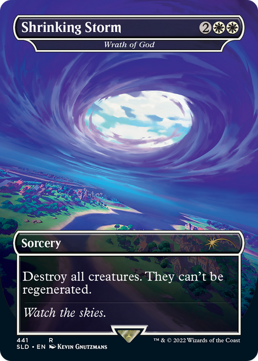 Shrinking Storm / Wrath of God (SLD-441) (Borderless) (Foil)