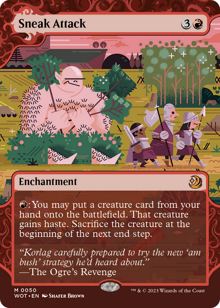 Sneak Attack (WOT-050) (Showcase) (Borderless) (Foil)