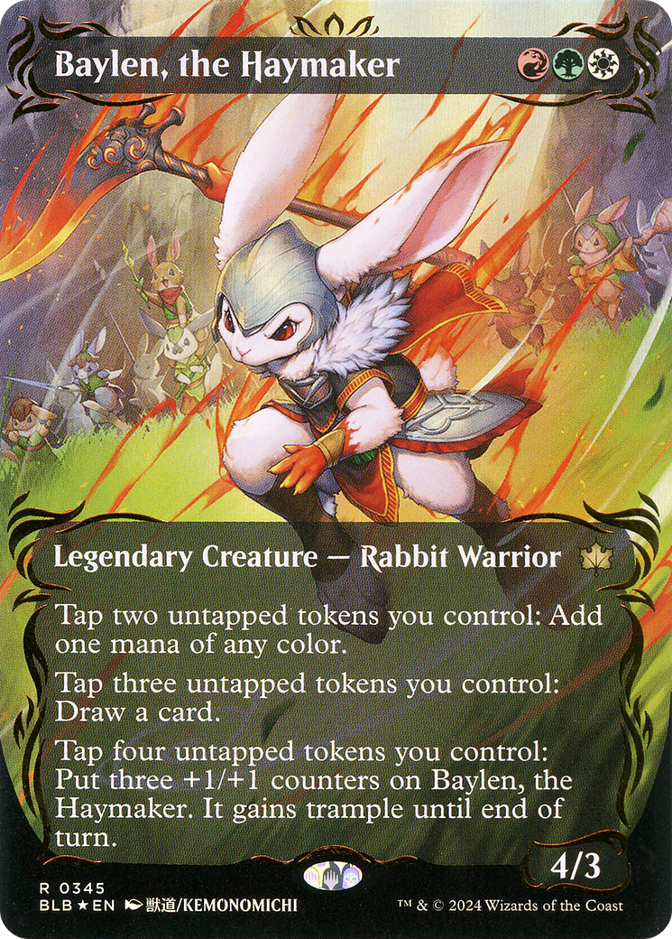 Baylen, the Haymaker (BLB-345) (Showcase) (Borderless) (Raised Foil)
