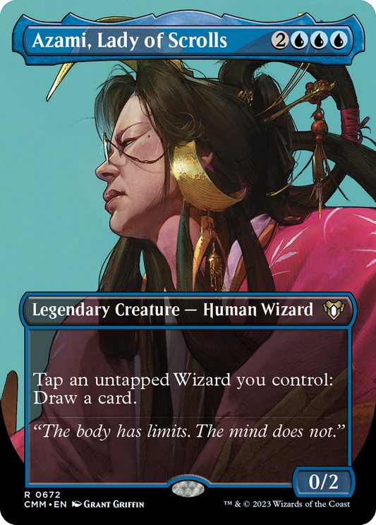 Azami, Lady of Scrolls (CMM-672) (Borderless)