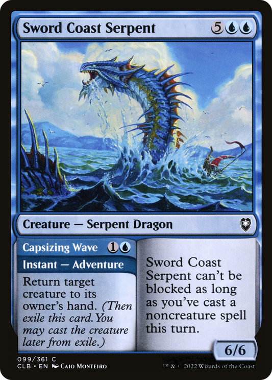 Sword Coast Serpent // Capsizing Wave (CLB-099) (Foil)