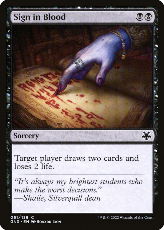Sign in Blood (GN3-061)