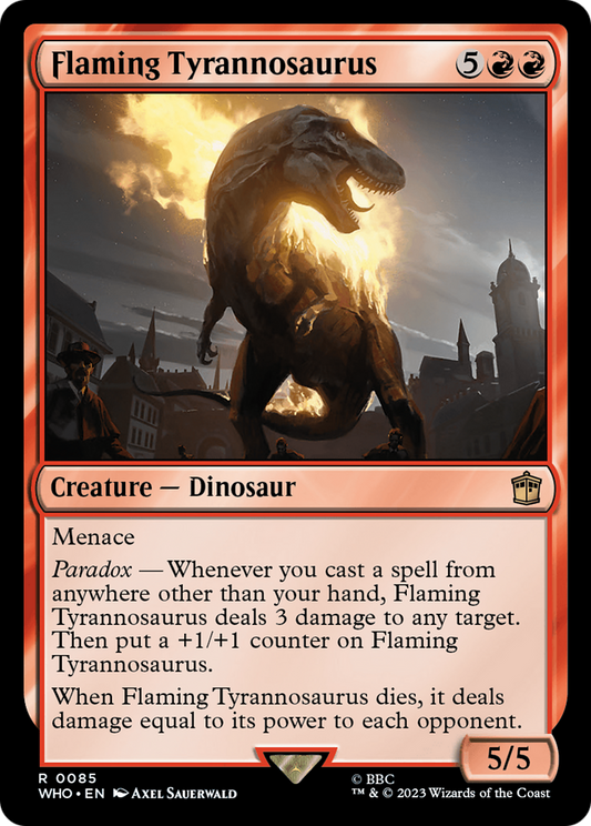 Flaming Tyrannosaurus (WHO-085) (Foil)