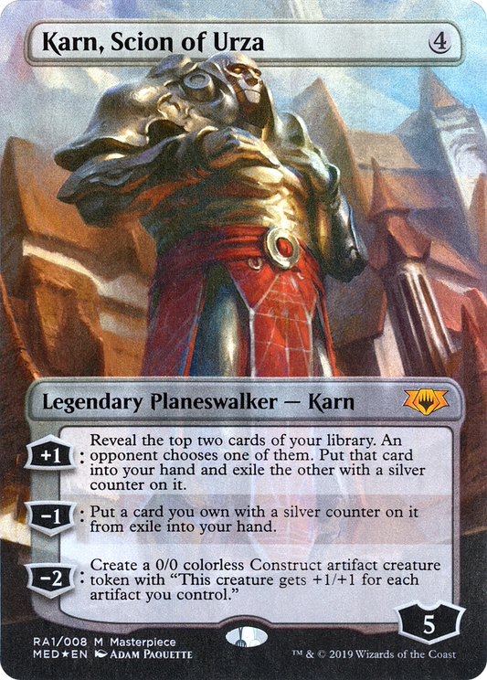 Karn, Scion of Urza (MED2-RA1) (Borderless) (Foil)