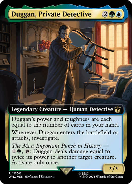 Duggan, Private Detective (WHO-1000) (Extended Art) (Surge Foil)