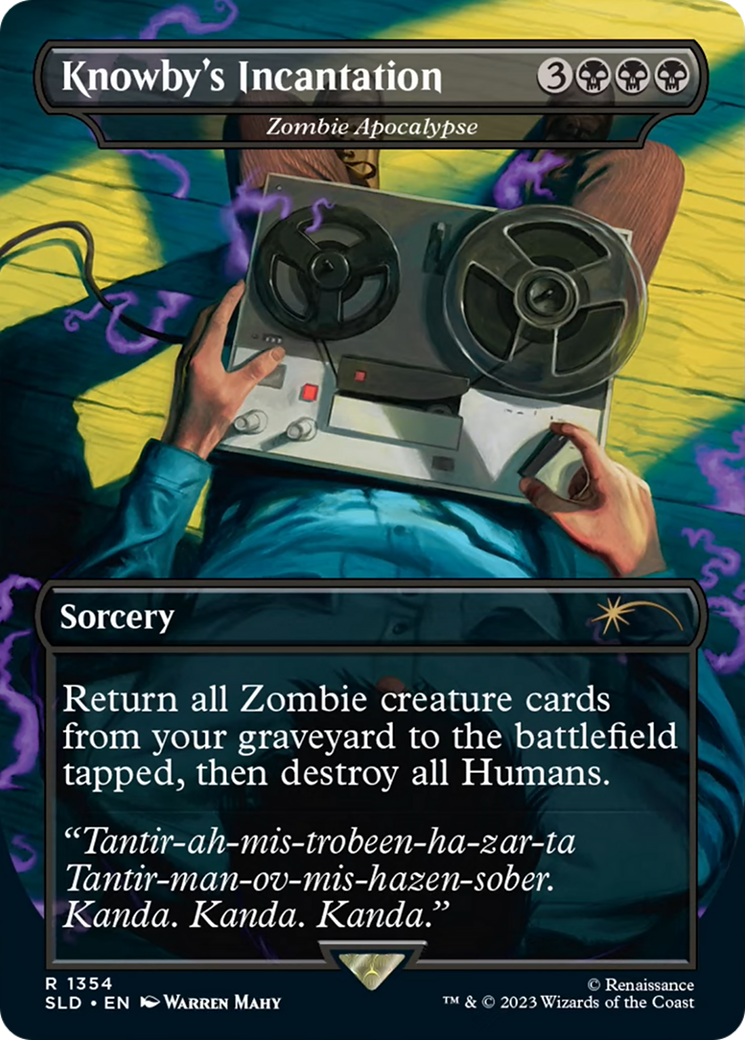 Knowby's Incantation / Zombie Apocalypse (SLD-1354) (Borderless) (Foil)