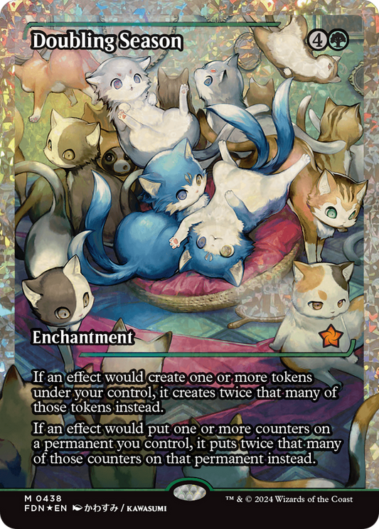 Doubling Season (FDN-438) (Showcase) (Fracture Foil)