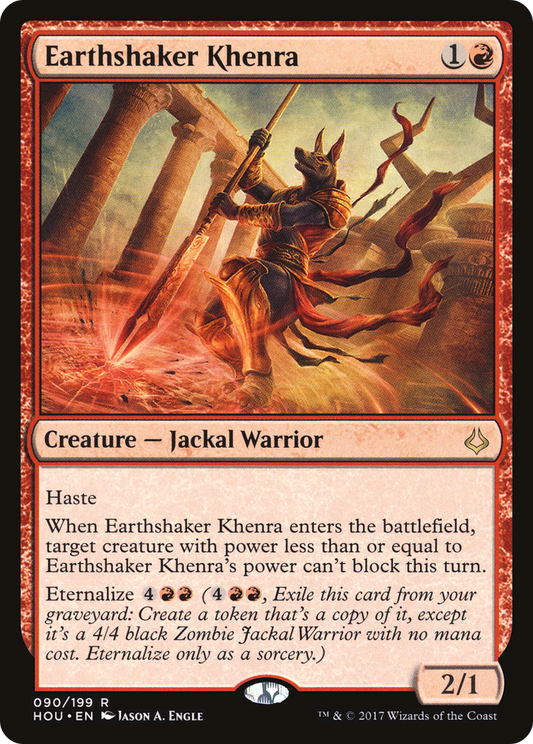 Earthshaker Khenra (HOU-090) (Foil)