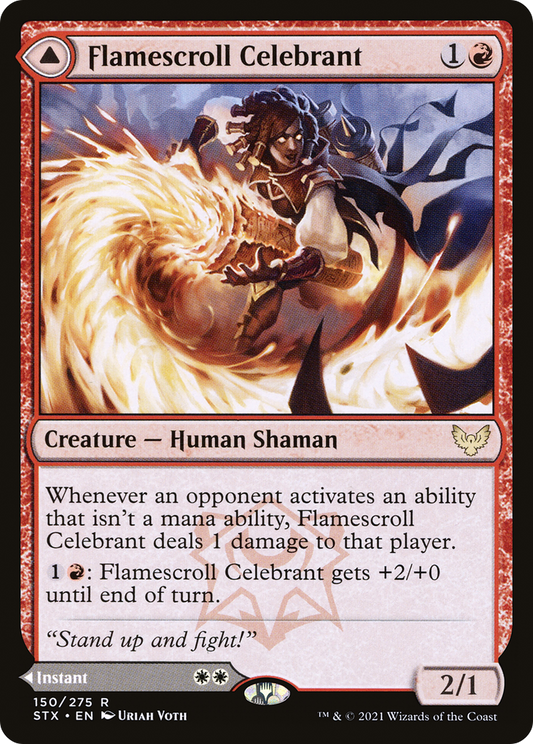 Flamescroll Celebrant // Revel in Silence (STX-150) (Foil)