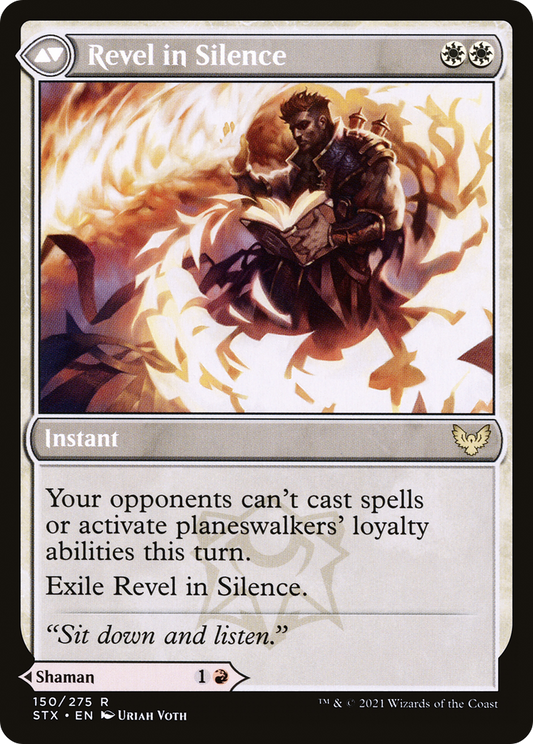 Flamescroll Celebrant // Revel in Silence (STX-150) (Foil)